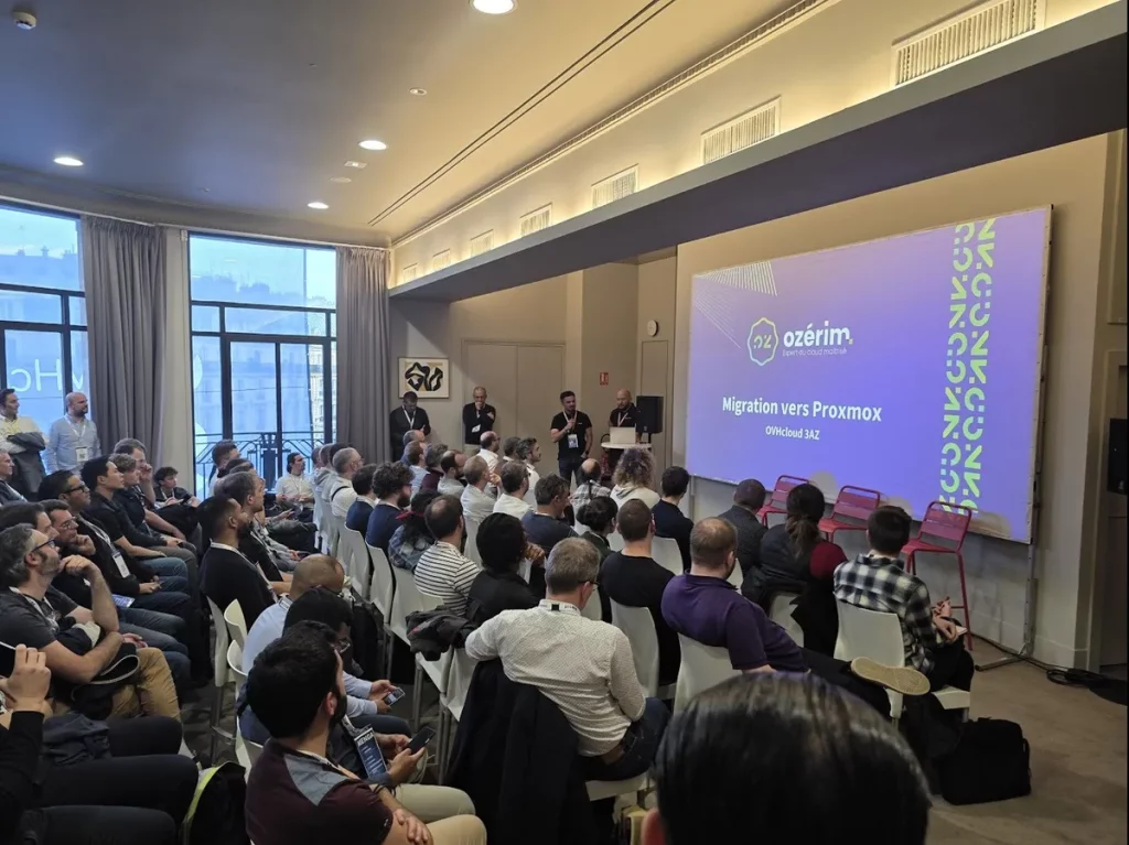 Photo de la conférence Ozérim à l'OVHcloud Summit 2025.